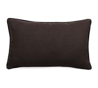 Housse de coussin PRELUDE 30x50 cm lin et coton lavé noir Café
