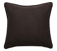 Housse de coussin PRELUDE 45x45 cm lin et coton lavé noir Café