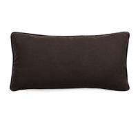 Housse de coussin PRELUDE 55x110 cm lin et coton lavé noir Café