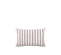 Housse de coussin rectangulaire en sergé , blanc cassé/ Noir