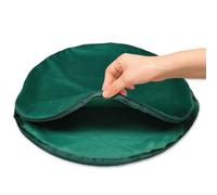 Housse De Coussin Ronde 50cm 40cm 60cm Canapé Taie d'oreiller Velours,Taie Oreiller Rond Lavable avec Fermeture Éclair Throw Pillow Covers pour Lit(Vert,40x40cm)