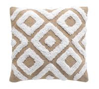 Paris Prix – Housse de coussin Damia tuftée en jute 40 x 40 cm Marron