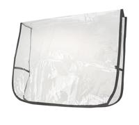 Housse de dossier de chaise imperméable pour centre de beauté, coiffure, spa, noir, carré, L