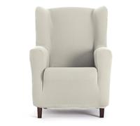 Housse de fauteuil bi-élastique pour bergère couleur écru design Harlem