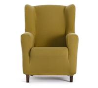 Housse de fauteuil bi-élastique pour bergère couleur moutarde design Harlem