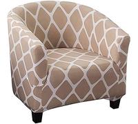 Housse de Fauteuil Cabriolet Extensible Housse de Canapé 1 Place Imprimé Couverture de Chaise avec Accoudoirs en Polyester Housse de Chaise à Salle à Manger Moderne Lavable et Durable