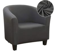 Housse de fauteuil cabriolet extensible Imprimée/uni - Gris - Avec accoudoirs - T.70-90 cm