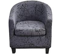 Housse de Fauteuil Chesterfield Cabriolet, Housse Ensemble Fauteuil Club 1place de 2 Pièces avec Housse de Coussin, Housse de Canape Salon Crapaud Extensible Tub Chair (Color : #28)