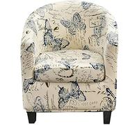 Housse de Fauteuil Chesterfield Cabriolet, Housse Ensemble Fauteuil Club 1place de 2 Pièces avec Housse de Coussin, Housse de Canape Salon Crapaud Extensible Tub Chair (Color : #7)
