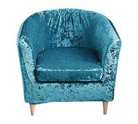 Housse de fauteuil club 2 pièces, housse extensible en velours côtelé pour | Housse de fauteuil/canapé antidérapante pour meubles, idéale pour les hôtels, bars et salons. Couleur : bleu sarcelle.