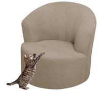 Housse De Fauteuil Extensible En Velours/Jacquard Pour Chaise Tonneau Pivotante, Canapé 1 Place, Club Rond, Crapaud - Lavable Et Amovible (Couleur : #7)