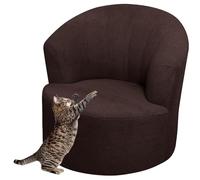 Housse de Fauteuil Extensible Housse de Chaise Tonneau Pivotante Velours / Jacquard Housse de Canapé 1 Place Housse de Fauteuil Club Rond Housse de Fauteuil Crapaud Lavable et Amovible ( Color : #6 )