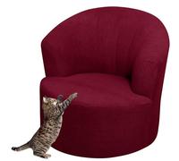 Housse de Fauteuil Extensible Housse de Chaise Tonneau Pivotante Velours / Jacquard Housse de Canapé 1 Place Housse de Fauteuil Club Rond Housse de Fauteuil Crapaud Lavable et Amovible ( Color : #11 )