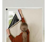 Housse de fenêtre occultant portable sans perçage avec autocollants et ventouses, isolation thermique pour chambre d'enfant, chambre à coucher, caravane, bureau (beige, 120 x 180 cm)