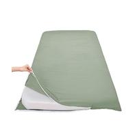 Housse de futon lavable en machine - Lit simple, double et grand lit, pour matelas de sol japonais, vert, 150 x 200 cm (convient pour une épaisseur de 7 à 10 cm) - et protection élégante