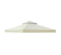Housse De Gazebo | 3x3m Résistant Imperméable Double Toit - Housse De Rechange pour Tonnelle Patio | pour Extérieur Jardin Bord Piscine Plage Barbecue Camping Pique-Nique Fête