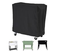 Housse de glacière - Ouverture à glissière Robuste, auvent Protection extérieur, boîtier Mobile pour Le Stockage des Boissons, Emballage Chariot Bar doublé en PVC | Couverture Boissons Les famil