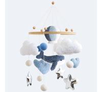 Housse de lit de voyage pour tout-petits, fabriquée à la main, pour chambre d'enfant - 30 x 30 x 2 cm - Bleu clair