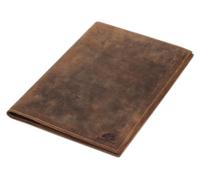 Housse de livre en cuir, format A5, couleur marron, dimensions 24,5 x 17 x 1 cm, style vintage