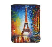 Housse de livre imperméable avec fermeture éclair et poche avant | Pochette de protection lavable pour livre de 30 x 23 cm Motif Tour Eiffel Paris