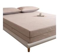 Housse de Matelas 140x190 160x200 avec Fermeture éclair, 2 Taies d'oreiller Incluses, Protège Matelas Intégrale Matelassé sur Cinq Côtés Alèse Drap-Housse Lavable(Kaki,200x200x30cm)