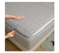Housse de Matelas 140x190 160x200 avec Fermeture éclair,Protège Matelas Intégrale Matelassé sur Cinq Côtés Alèse Drap-Housse Lavable(Gris,140x190x15cm)