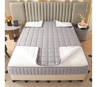 Housse de Matelas de Protection 70x140cm Personnalisable Housse de Matelas avec Fermeture Éclair Demenagement Respirante Couvre et Protège-matelas Matelassé Surmatelas Integrale (190x200+20cm,Gray)