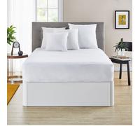 Housse de matelas en coton naturel - PIKOLIN HOME - 160x196 cm - Blanc - Fermeture éclair en L - Respirante