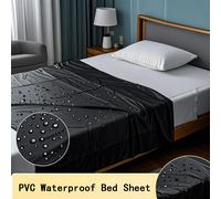 Housse de matelas en plastique vinyle imperméable. Housse de lit en PVC pour lit double, queen ou king. Protège contre les fuites urinaires des personnes âgées ou des enfants. Coussin plat et protecte