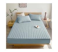 Housse de Matelas imperméable, Drap Simple, Plusieurs Tailles, Douce et Respirante (sans taie d'oreiller) (Bleu, 150 x 190 cm)