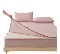 Housse de Matelas Integrale 140x190 160x200 90x190 avec Fermeture éclair | Protege-Matelas 6 Faces avec Zip, avec 2 Taies D'oreillers, Tissu Doux Respirant, Lavable(Gris,180x190+15cm)