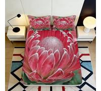 Housse de Matelas Motif Fleur Rose, Microfibre Toucher dou, Protection lit, Easy Care, 3D Printed, Cadeau Pendaison crémaillère, Chambre d'amis, Anti-poussière, Entretien Facile, 140x200x25cm