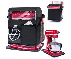 Housse de mélangeur amovible avec poches latérales, protection anti-poussière pour appareils de cuisine à tête inclinable de 4,5, 5, 6, 7 litres (petit)