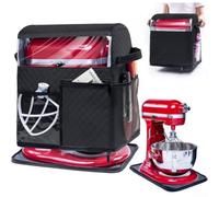 Housse de mélangeur sur socle amovible avec poches latérales, protection anti-poussière pour appareils de cuisine à tête inclinable de 4,5, 5, 6, 7 litres (grand)