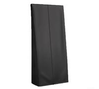 Housse de miroir pleine longueur en tissu Oxford 420D avec fermeture éclair - Étui en verre noir sur pied pour chambre à coucher, salle de sport, couloir - Grande taille (42 x 5 x 150 cm)