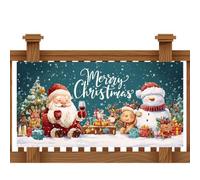 Housse de Noël pour porte de garage Toile de décor fête 3,96 m x 1,83 m | Bannière Extérieure de Noël fête hivernale, patio, jardin, mur, maison, bureau, extérieur et UN