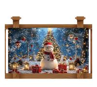 Housse de Noël pour porte de garage Toile de décor fête 3,96 m x 1,83 m | Grande bannière Noël porte garage fête hivernale, patio, jardin, mur, maison, bureau, extérieur et B