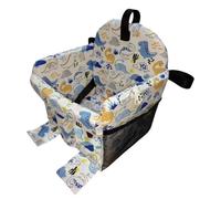 Housse de panier et de chaise haute pour trois, Little dinosaur | Tissu en polyester avec mousse haute densité, panneaux centraux et latéraux rembourrés, pour le shopping et les