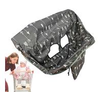 Housse de panier pour bébé - Panier avec housse de chaise haute pour bébé avec harnais de sécurité, housse rembourrée douce, housse rembourrée lavable, insert de chariot d'épicerie universel | SUPE