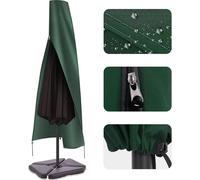 Housse de parasol, 190x25/50cm Housse de parasol 600D tissu Oxford enduit PVC avec fermeture éclair Convient aux grands parasols de 1,8 m à 3,4 m, vert