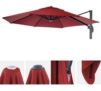 Housse de parasol HWC-A96, 8 baleines rondes Ø4m 220g/m² polyester, housse de rechange p.ex. pour parasol ampli HWC-A96 ~ bordeaux