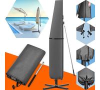 Housse de parasol tige télescopique max. Ø350cm résistante aux intempéries parasol déporté bâche de parasol universelle couverture