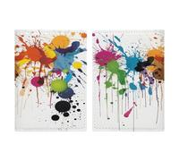 Housse de passeport avec éclaboussures de peinture abstraite pour homme et femme, étui de protection portable pour carte d'identité, organiseur de documents de voyage exquis pour cadeaux