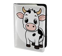 Housse de passeport avec imprimé vache laitière de dessin animé pour cartes et documents