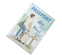 Housse de passeport en polyuréthane | Porte-passeport | Impression de passeports pour couple | Étui pour passeports de couple pour la protection des documents de voyage Organisation Couple Accessoires