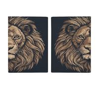 Housse de passeport motif lion de dessin animé pour homme et femme, étui de protection portable pour carte d'identité, organiseur de documents de voyage exquis pour cadeaux indispensables