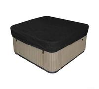 Housse de piscine carrée pour extérieur, spa, bain de bain, isolation thermique, résistant au soleil, à la neige, chapeau de protection pliable en polyester avec cordon de serrage pour meubles de