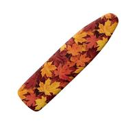 Housse De Planche À Repasser Feuille D'Érable Rouge Tissu Coton Polyester Résistant À La Chaleur, Protection Anti-Brûlure pour Fer À Vapeur, Bord Élastique Anti-Dérapant 140X45Cm