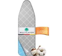 Housse de Planche à Repasser Timbley Turbo 150x50 - Réfléchit la Chaleur pour Un Repassage Rapide - Montage Facile avec élastique - 2X Rembourrage Confort | Taille XXL