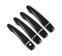 Housse de poignée de porte latérale extérieure noire brillante chromée pour Nissan X-Trail T32 MK3 2014-2020 (noir B)